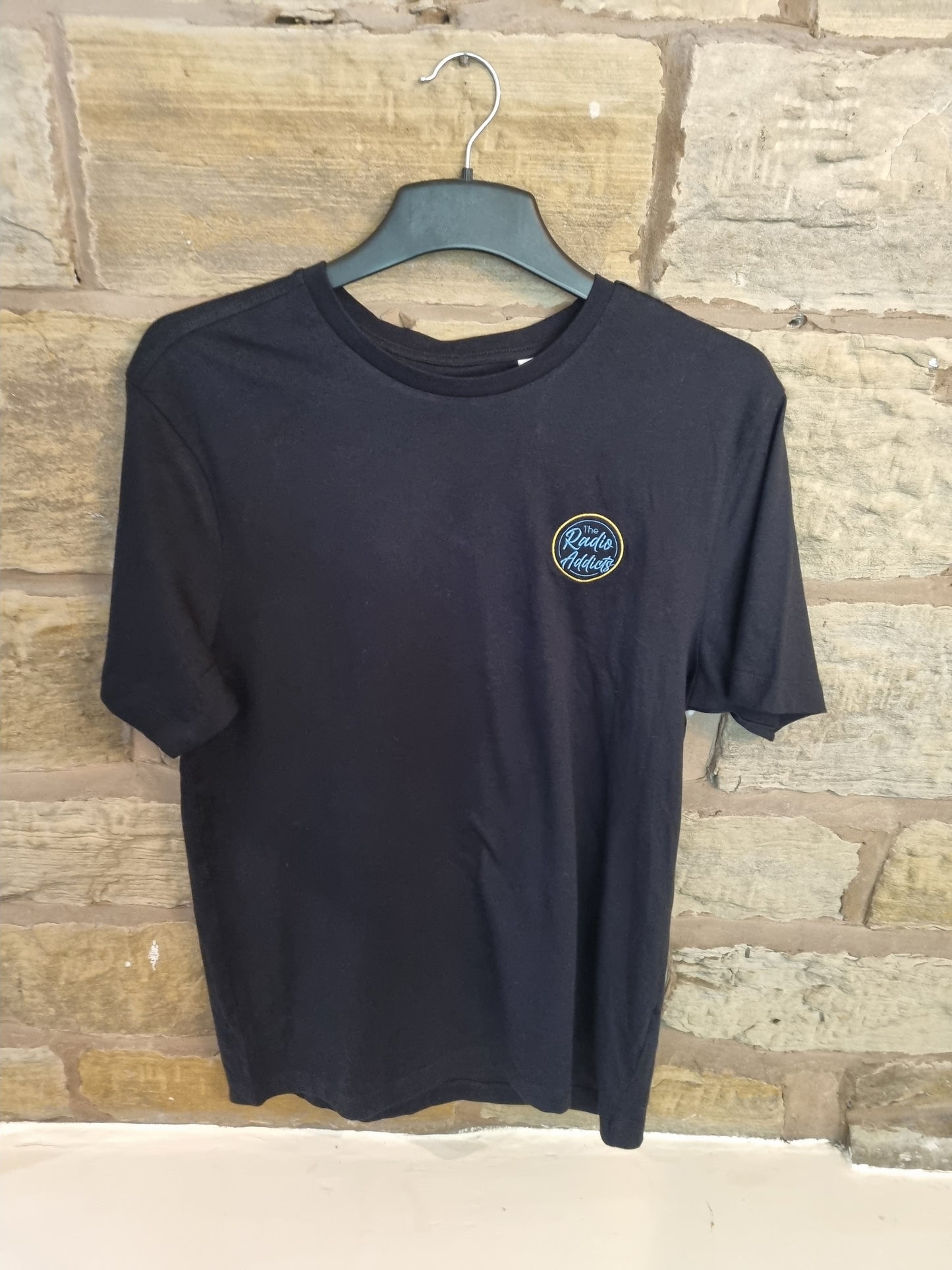 Black Embroidered Front Logo T-Shirt
