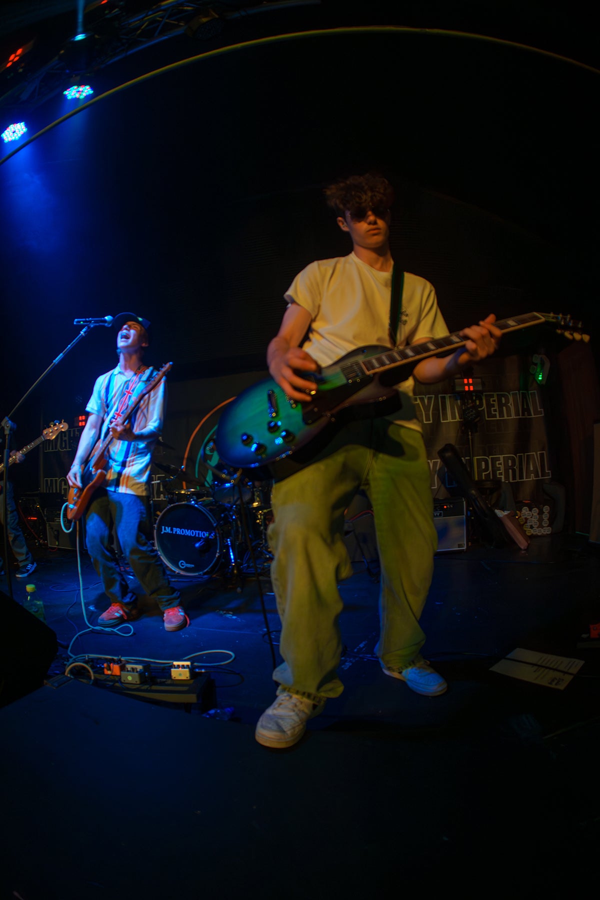 White Tshirt with The Radio Addicts logo printed on the front and back THE ONE DANIEL WEARS (see photos)